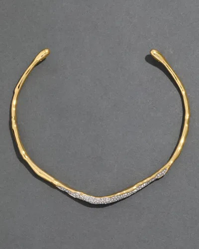 Alexis Bittar Solanales Gold Crystal Skinny Collar Necklace