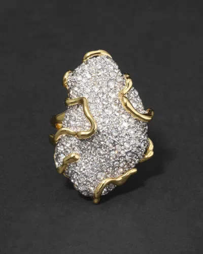 Alexis Bittar Solanales Large Crystal Pavã© Geode Ring In Gold