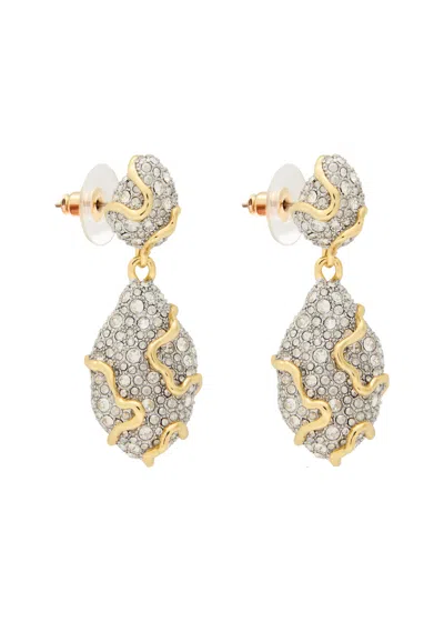 Alexis Bittar Solanales Pavé 14kt Gold-plated Drop Earrings In Pink