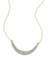 ALEXIS BITTAR SOLANALES PAVE CRESCENT STATEMENT NECKLACE IN 14K GOLD PLATED, 16-18