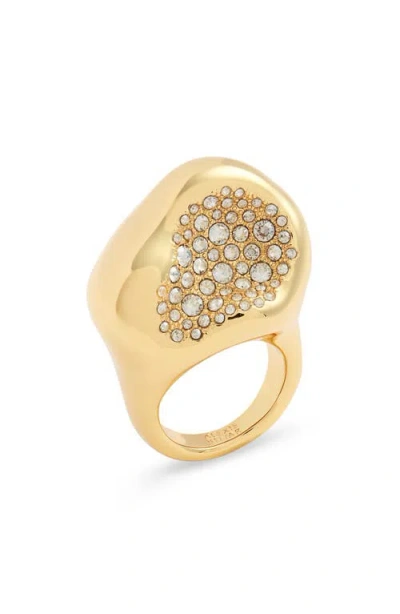 Alexis Bittar Solanales Pavé Crystal Pebble Ring In Crystals