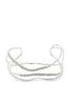 Alexis Bittar Solanales Pavé Rhodium-plated Cuff In Metallic