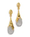Alexis Bittar Solanales Crystal Teardrop Earrings In Gold