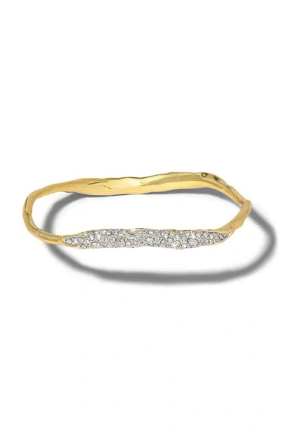 Alexis Bittar 14ct Gold-plated Solanales Crystal Skinny Bangle Bracelet