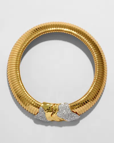 Alexis Bittar Solanales Tubogas Collar Necklace In Orange