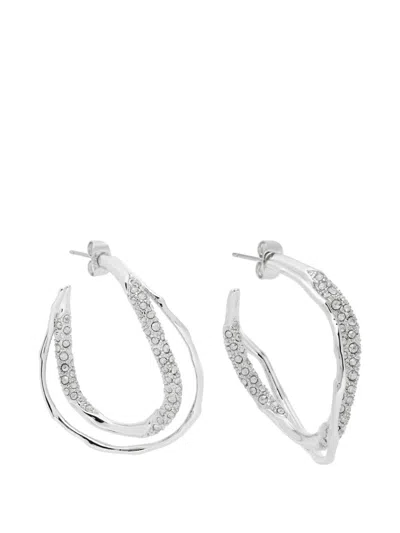 Alexis Bittar Solanales Twist Hoop Earrings In Orange