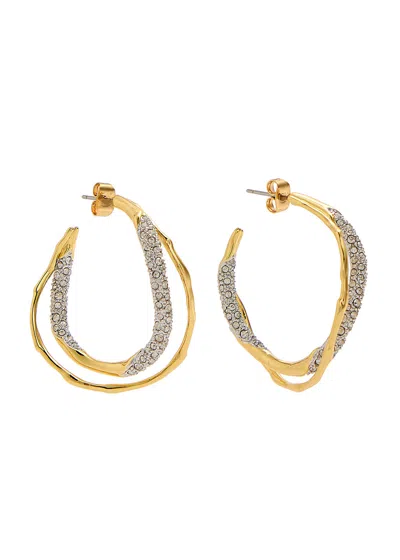 Alexis Bittar Solanales Two-tone 14kt Gold-plated Hoop Earrings