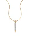 Alexis Bittar Solanales Crystal Spear Pendant Necklace In Two Tone