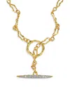 Alexis Bittar Solanales Crystal Toggle Pendant Necklace In Gold
