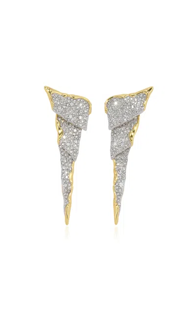 ALEXIS BITTAR SOLANELES 14K GOLD-PLATED CRYSAL EARRINGS