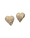 Alexis Bittar Solanles Pave Heart Stud Earrings In Multi