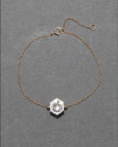 Alexis Bittar Sterling Silver & 14k Gold Cut Luminous Crystal Solitaire Chain Bracelet In Animal Print