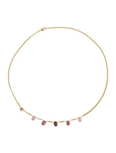 Pre-owned Alexis Bittar Stone Collar Necklace, 18" In Multicolor