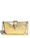 Alexis Bittar The Crumple Metallic Leather Crossbody Bag In Gold