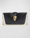 Alexis Bittar The Crumple Convertible Leather Crossbody Bag In Black