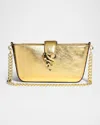 Alexis Bittar The Crumple Metallic Leather Crossbody Bag In Gold
