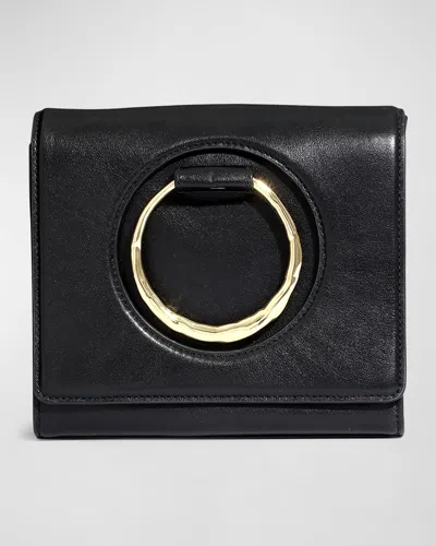 Alexis Bittar The Hunter Convertible Leather Crossbody Bag In Black