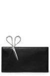 Alexis Bittar The Petite Scissor Leather Clutch In Black