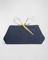 Alexis Bittar The Scissor Denim Clutch Bag In Dark Denim