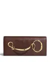 Alexis Bittar Twisted Gold Side Handle Clutch In Chocolate