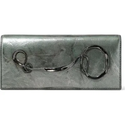 Alexis Bittar Twisted Side Handle Leather Clutch
