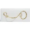 Alexis Bittar Lizard-embossed Leather Clutch Bag With Side Handle In White