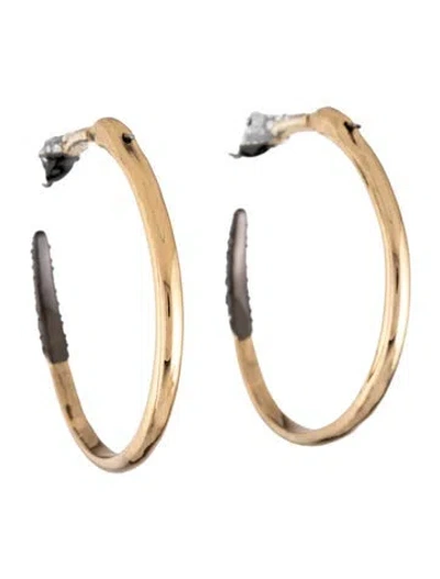 Pre-owned Alexis Bittar Two Part Snake Hoop Earrings In Multicolor