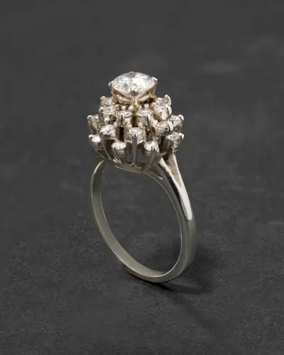 Alexis Bittar Vintage 190s 18k Gold Diamond Ring