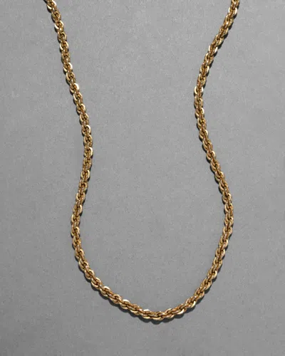 Alexis Bittar Vintage 1950s 12k Fill Double Link Cable Chain Necklace In Gold