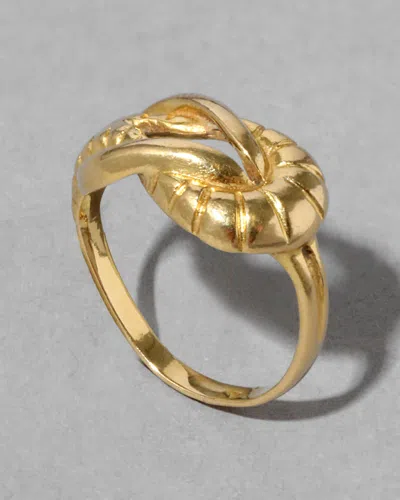 Alexis Bittar Vintage 1950s 18k Handmade Lovers Knot Ring In Gold