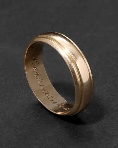 Alexis Bittar Vintage 1960s 14k Gold Band Ring Size 8  | Statement Jewelry From