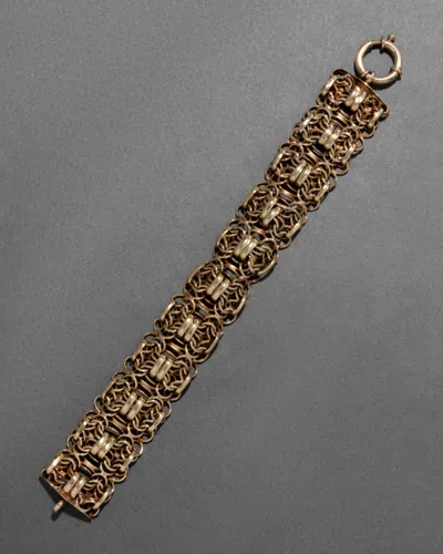 Alexis Bittar Vintage 1980s 14k Fill Link Bracelet In Gold