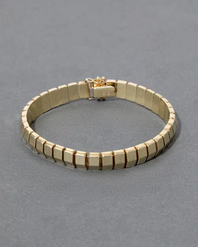 Alexis Bittar Vintage 1980s 14k Italian Chiclet Bracelet In Yellow