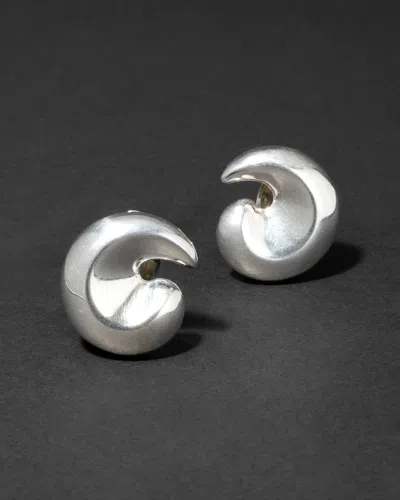 Alexis Bittar Vintage 1980s Sterling Apostrophe Earrings In Silver
