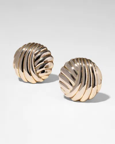Alexis Bittar Vintage 1980s Wrapped Sterling Clip On Earrings In Gold