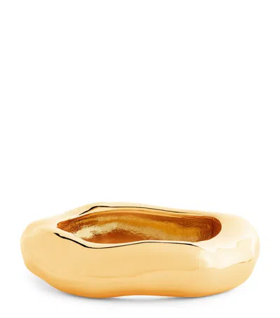 Alexis Bittar Wide Molten Bangle In Gold