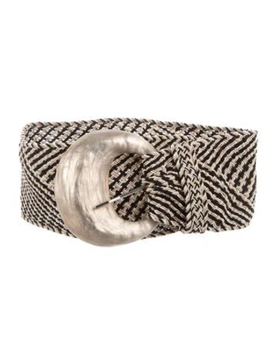 Pre-owned Alexis Bittar Wide Waist Belt In Gold