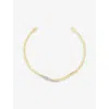 Alexis Bittar Solanales Crystal Skinny Collar Necklace In 14k Gold & Imi Rhodium