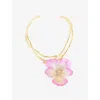 ALEXIS BITTAR ALEXIS BITTAR WOMEN'S 14K GOLD & RHODIUM/PINK PANSY 14CT YELLOW GOLD-PLATED BRASS, LUCITE AND CRYSTA