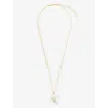 ALEXIS BITTAR ALEXIS BITTAR WOMEN'S 14K GOLD PANSY 14CT YELLOW GOLD-PLATED BRASS, LUCITE AND CRYSTAL PENDANT NECKL