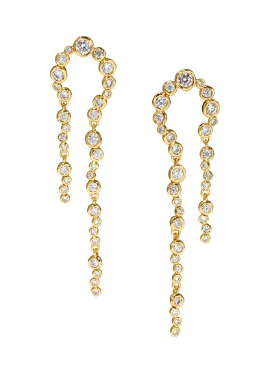 Alexis Bittar Women's Asterales 14k-gold-plated & Cubic Zirconia Arched Drop Earrings