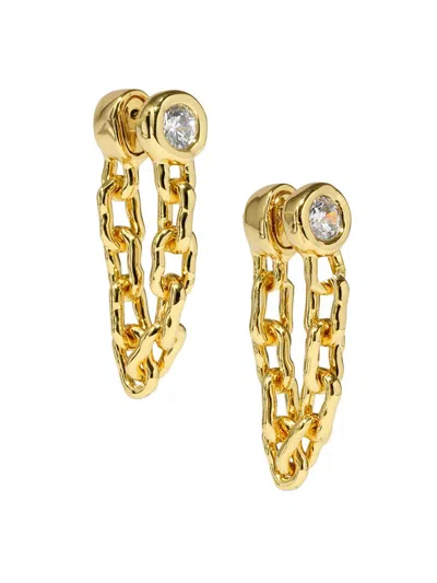 Alexis Bittar Asterales Link Cubic Zirconia Drop Earrings In Pattern