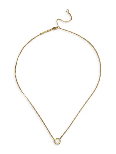 Alexis Bittar Women's Asterales 14k-gold-plated & Cubic Zirconia Solitaire Pendant Necklace