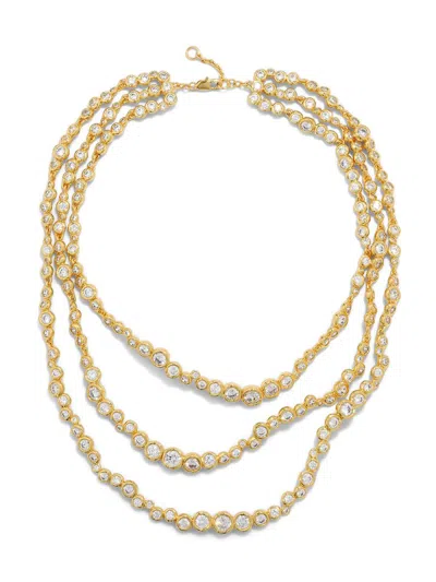 Alexis Bittar Women's Asterales 14k-gold-plated & Cubic Zirconia Three-layer Necklace