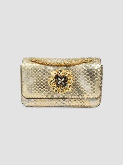 Alexis Bittar Women's Bella Mini 14k-gold-plated & Leather Shoulder Bag In Gold Python