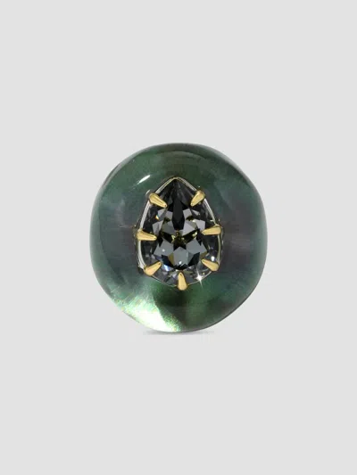 Alexis Bittar Women's Bonbon 14k Gold-plated Crystal Teardrop Ring In Green