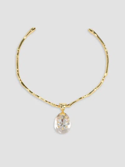 Alexis Bittar Women's Bonbon 14k-gold-plated, Lucite & Crystal Teardrop Collar Necklace