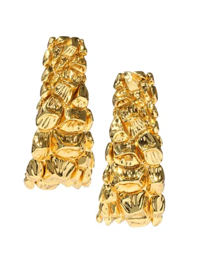 Alexis Bittar Brut 14k Gold-plated Hoop Earrings