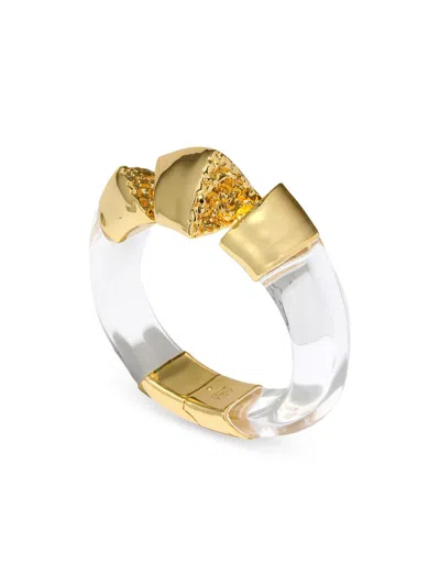 Alexis Bittar Women's Brutalist 14k-gold-plated & Lucite Hinged Bangle