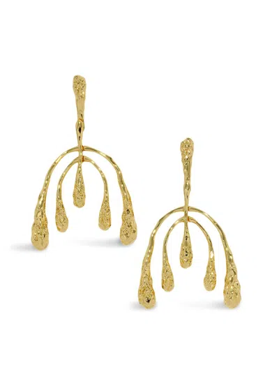 Alexis Bittar Women's Brutalist 14k-gold-plated Mobile Drop Earrings In Orange